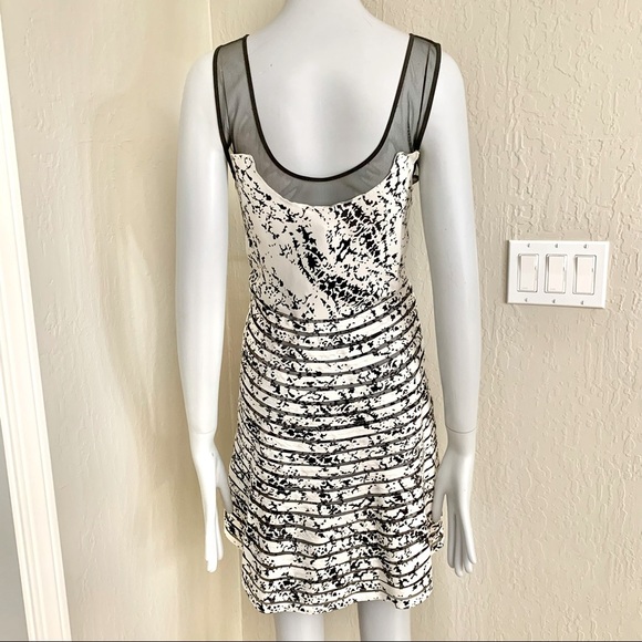NWT PARKER Silk Blacksplatter Fit & Flare Dress Sleeveless Abstract Pattern M - Picture 10 of 16